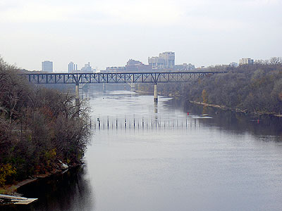 Rail bridge from Lake/Marshall Bridge