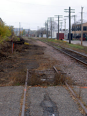 Rail lines to the west