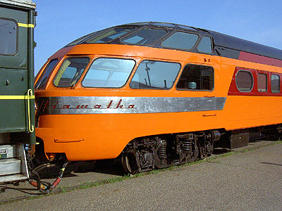 The Hiawatha Cedar Rapids train car at the Saint Paul Amtrak station