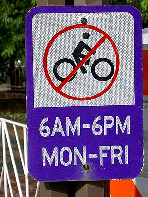 No Bikes Sign