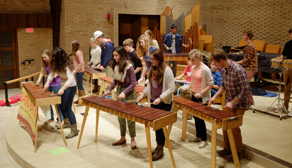 Bato Bato! marimba ensemble from Breck School performing at St. Christopher's Episcopal Church, Roseville, Minnesota