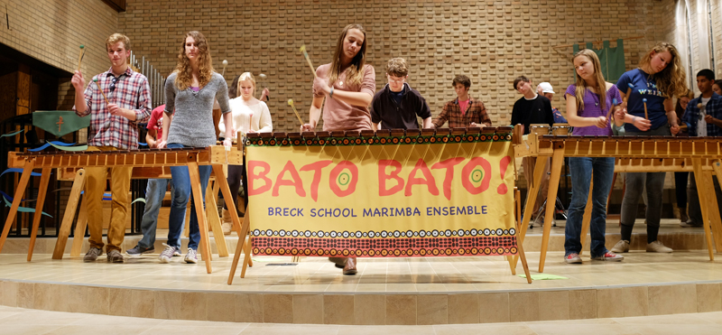 Bato Bato! marimba ensemble from Breck School performing at St. Christopher's Episcopal Church, Roseville, Minnesota