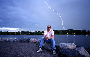 Self Portrait with Lightning, Saint Paul, Minnesota