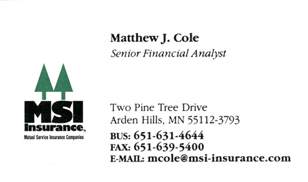 Senior Financial Analyst  MSI Insurance